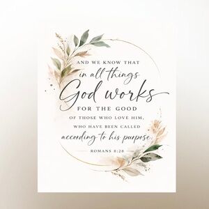 DDS Art Print, 8x10, Bible Verse, Paper Print, Unframed, Boho Series